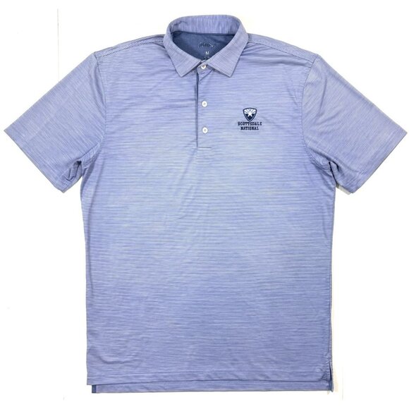 Johnnie-O Mens Polo Shirt Size Medium Prep Performance Scottsdale National Golf - Picture 2 of 13